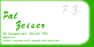 pal zeiser business card